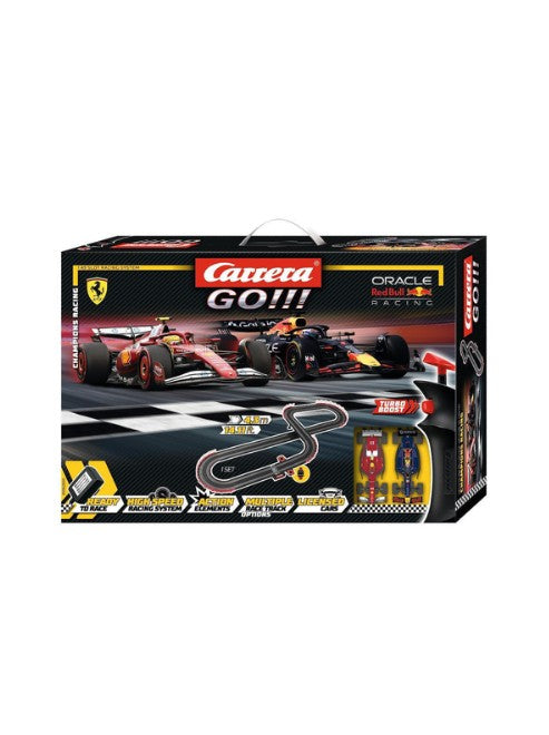 Carrera GO ! Champion’s Racing Slot Car Track Set 20062603 – 1:43 Scale Formula 1 Racing Set with Verstappen & Hamilton Cars, 4.3m Track, 2 Players, Ages 6+ صورة ثانوية
