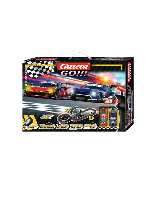 Carrera GO !GT Powerplay Slot Car Racing Set 20062597 – 1:43 Scale Track with Loop, Ford Mustang GT3 & Ferrari 296 GT3, 4.9m Track, 2 Players, Ages 6+ صورة ثانوية
