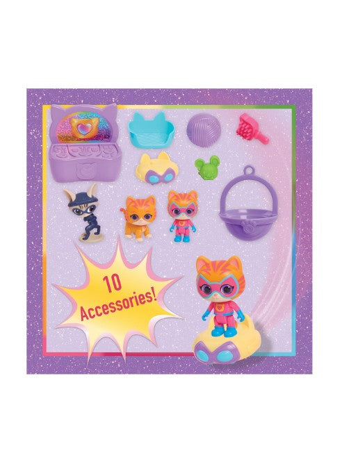 Disney Junior SuperKitties Purr N Play Playset with 2 Ginny Figures – Just Play