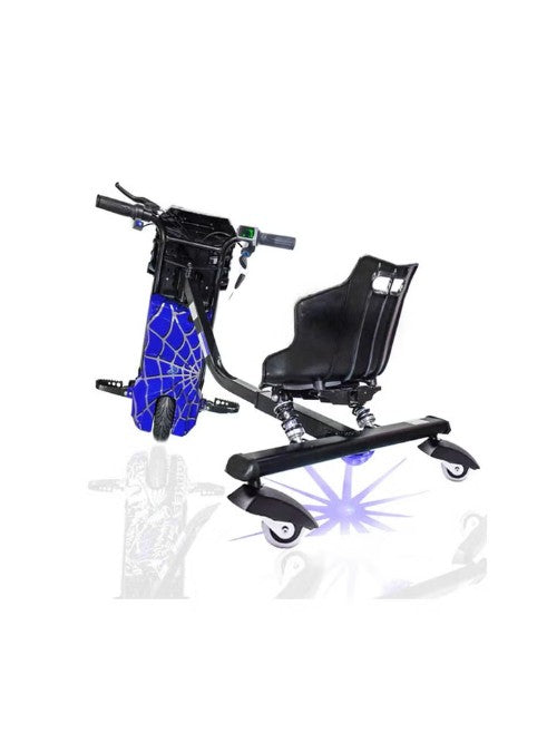 FT 36V Electric Drift Scooter Blue – 3 Wheel Ride-On with LED Lights, Bluetooth & Adjustable Speed for Kids & Teens
