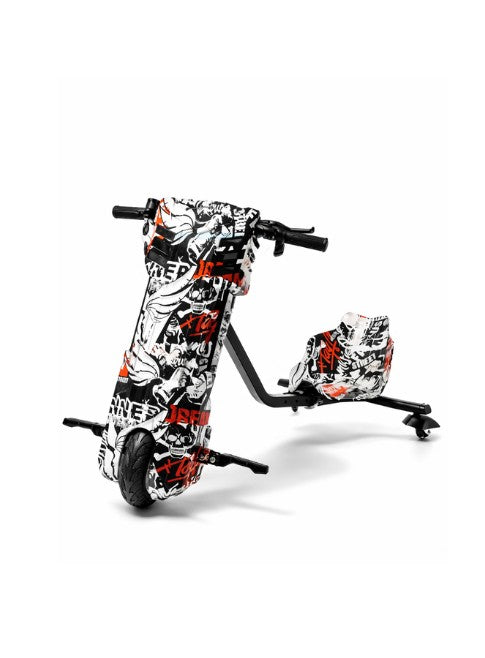 FT 36V Electric Drift Scooter for Kids & Teens – Rechargeable 3 Wheel Ride-On Drift Scooter with Powerful Motor, Stable Design, White الصورة الرئيسية
