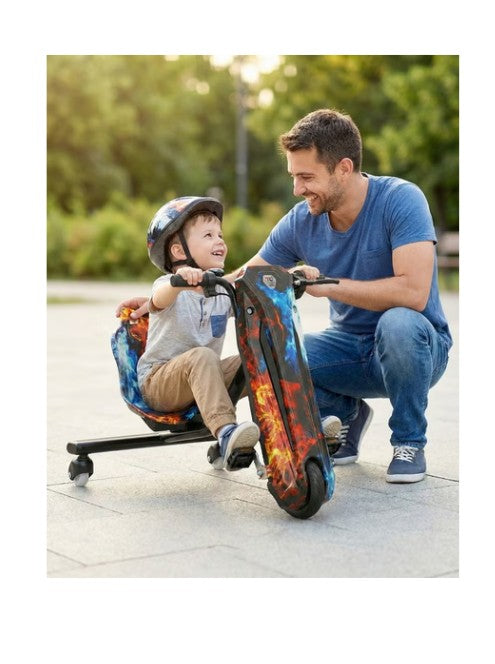 TG-36 36V Electric Drift Scooter Fire & Ice Edition – Rechargeable 3 Wheel Ride-On Drift Scooter with Powerful Motor for Kids & Teens