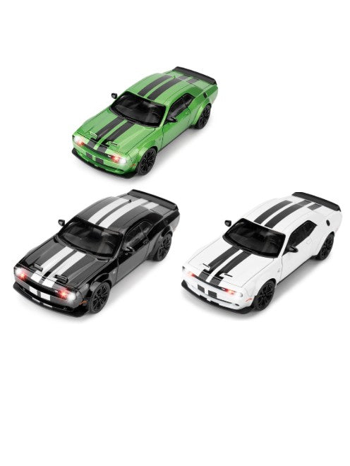 Dodge Challenger SRT Hellcat D.98XN 1:24 Pullback Diecast - White