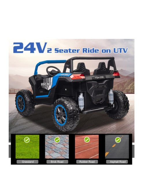 Lovely Baby 24V UTV Ride-On Car LB 032EL for Kids 2-6 Years – 2 Motors, EVA Wheels, Remote Control, Leather Seat, Bluetooth, MP3, USB – Off-Road Electric Vehicle