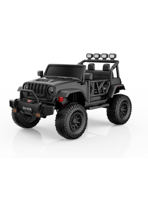 Monster Jeep 24V Ride-On Car 2-Seater – 4x4 Electric Off-Road Vehicle with 4 x 200W Motors, Lifted Suspension, Rubber Wheels, Parental Remote