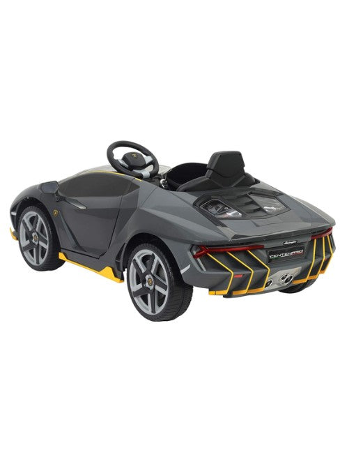 Lamborghini Centenario Ride-On Car  Kids Electric Car with EVA Wheels Leather Seat Remote Control, Grey