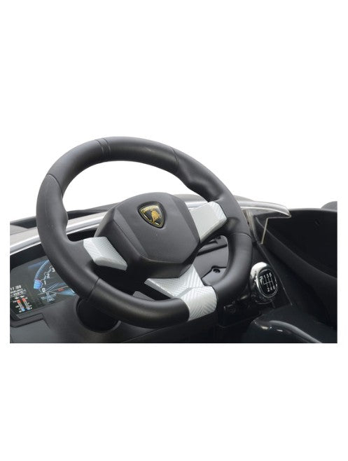 Lamborghini Centenario Ride-On Car  Kids Electric Car with EVA Wheels Leather Seat Remote Control, Grey