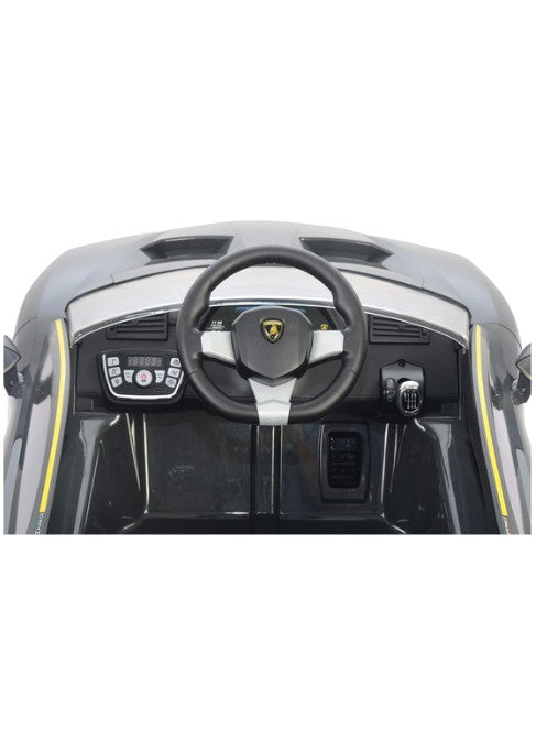 Lamborghini Centenario Ride-On Car  Kids Electric Car with EVA Wheels Leather Seat Remote Control, Grey
