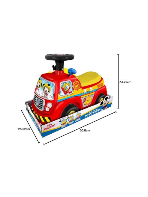 Kiddieland Disney Lights N' Sounds My First Mickey Fire Truck Ride-On