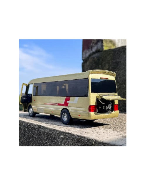 Coaster Business Car Toyota Bus 1:33 Pull back diecast
