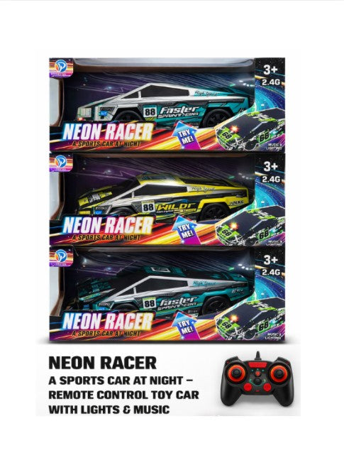 Neon Race RC Sports Car - Glow in the Dark – Remote Control Car