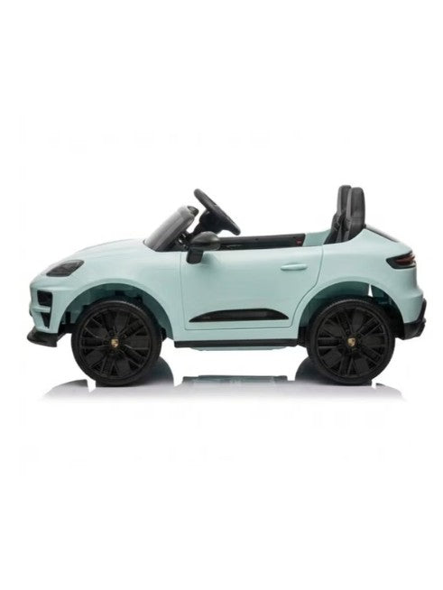 Porsche Macan 12V Ride-On Car for Kids Dual Motor EVA Wheels Leather Seat Parental Remote, Blue صورة ثانوية
