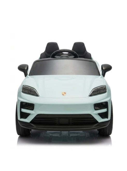 Porsche Macan 12V Ride-On Car for Kids Dual Motor EVA Wheels Leather Seat Parental Remote, Blue