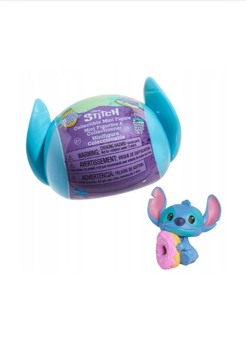 Disney Stitch Collectible Mini Feed Me Figures Blind Capsule Toy Assorted Characters for Kids Ages 3 Plus