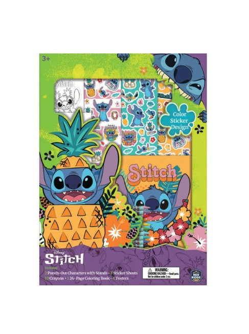 Disney Stitch Super Activity Set with Coloring, Stickers, and Design Tools Kids Creative Play Kit Ages 3 Plus