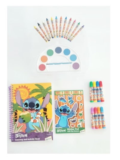 Disney Stitch Super Activity Set with Coloring, Stickers, and Design Tools Kids Creative Play Kit Ages 3 Plus