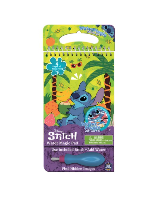 Disney Stitch Water Magic Pad 101047 Kids Reusable Coloring Activity Book with Water Pen Ages 3 Plus