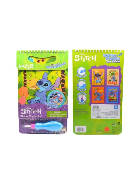 Disney Stitch Water Magic Pad 101047 Kids Reusable Coloring Activity Book with Water Pen Ages 3 Plus