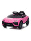 Lamborghini Lanzador Kids Electric Ride-On Car 12V with Leather Seats - Pink