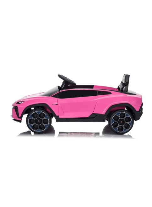 Lamborghini Lanzador Kids Electric Ride-On Car 12V with Leather Seats - Pink