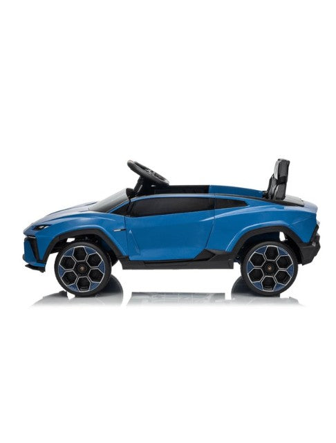 Lamborghini Lanzador Kids Electric Ride-On Car 12V with Leather Seats - Blue