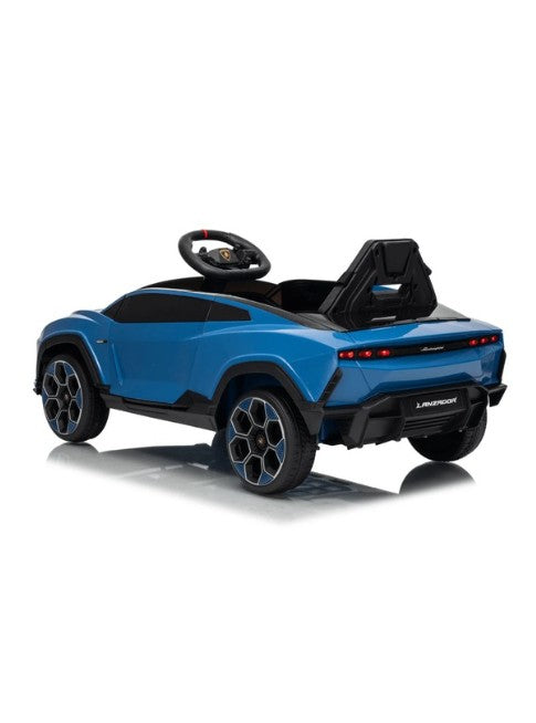 Lamborghini Lanzador Kids Electric Ride-On Car 12V with Leather Seats - Blue