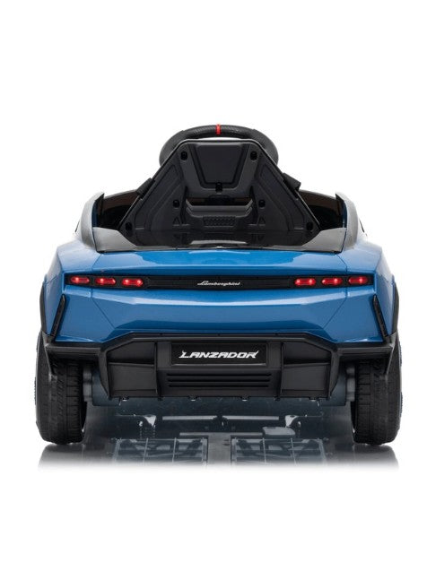 Lamborghini Lanzador Kids Electric Ride-On Car 12V with Leather Seats - Blue