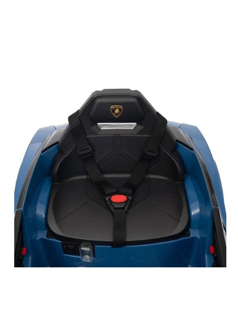 Lamborghini Lanzador Kids Electric Ride-On Car 12V with Leather Seats - Blue