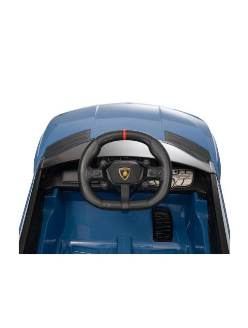 Lamborghini Lanzador Kids Electric Ride-On Car 12V with Leather Seats - Blue