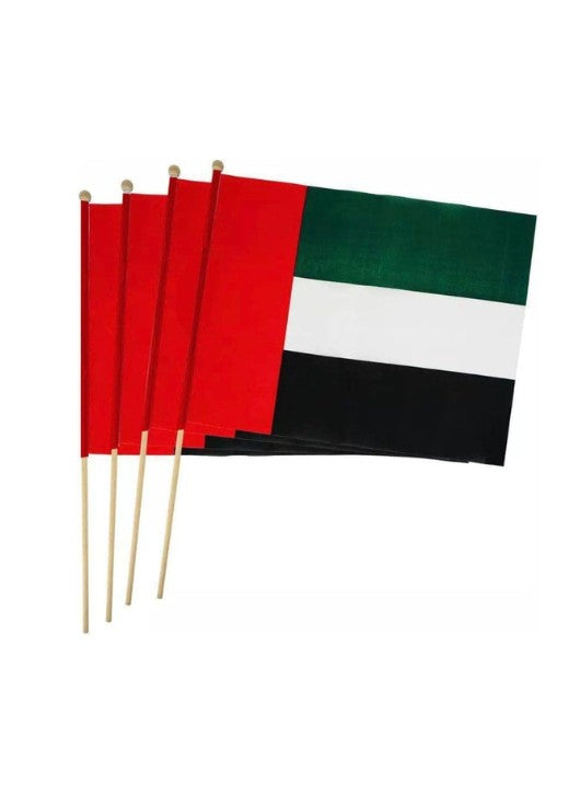 UAE National Flag with Stick 20 X 30 cm, 1 Piece