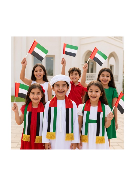 UAE National Flag with Stick 20 X 30 cm, 1 Piece