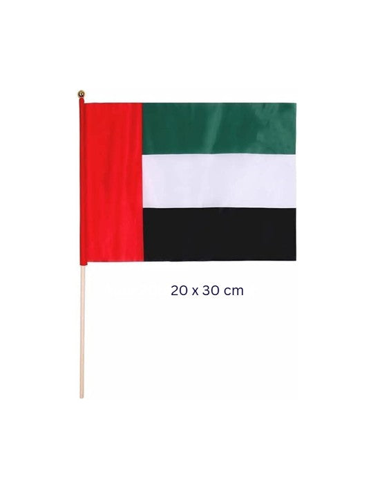 UAE National Flag with Stick 20 X 30 cm, 1 Piece