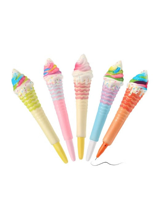 Ice Cream Shaped Gel Pen – Cute 0.5mm الصورة الرئيسية