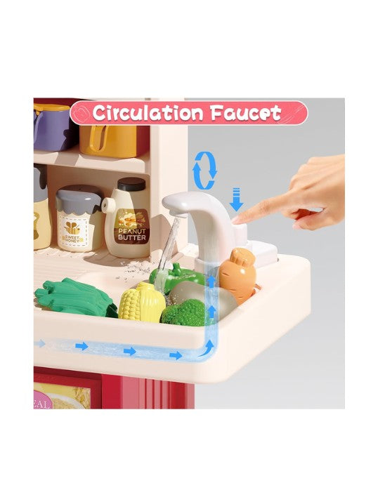 Puzzle Kitchen Set Funny – 63 Pcs is an interactive pretend-play kitchen
