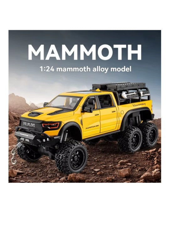 Dodge RAM 6x6 Diecast Model Car 1:24 Scale – Assorted Colors