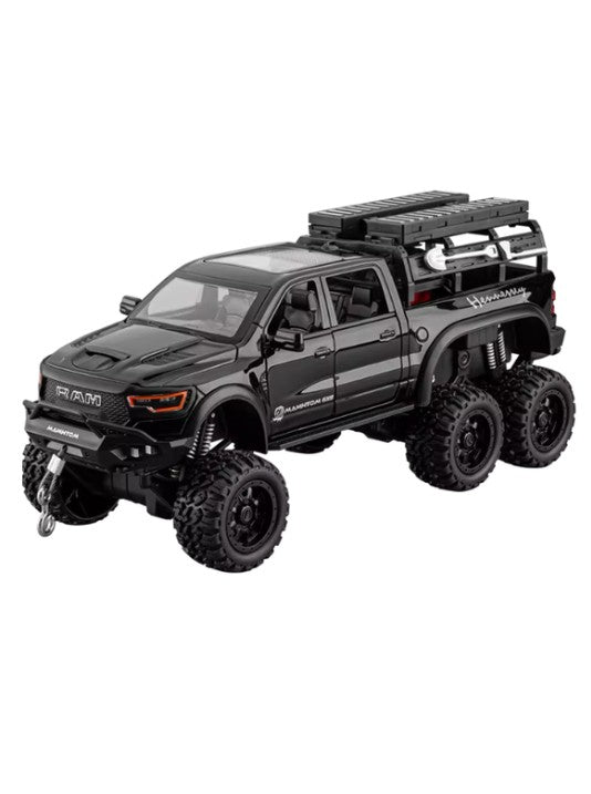 Dodge RAM 6x6 Diecast Model Car 1:24 Scale – Assorted Colors