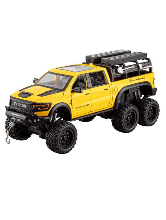 Dodge RAM 6x6 Diecast Model Car 1:24 Scale – Assorted Colors