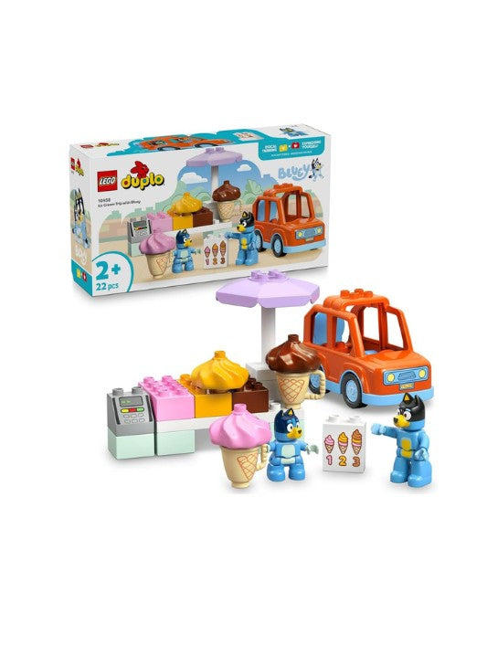 LEGO DUPLO Ice Cream Trip with Bluey 10458 Building Set – 22 Pieces (Age 2+)