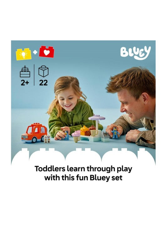 LEGO DUPLO Ice Cream Trip with Bluey 10458 Building Set – 22 Pieces (Age 2+)