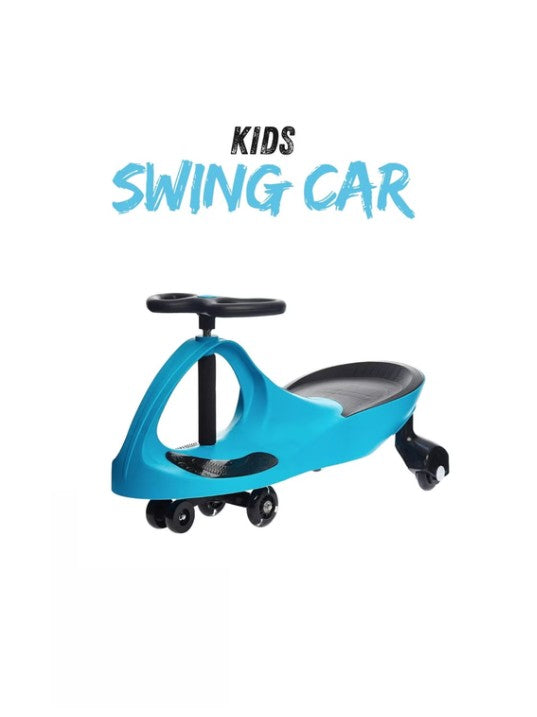 Kids Swing Car Ride-On – Blue Main image