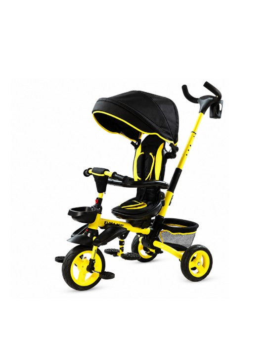 Kids Tricycle Stroller with Shade - Yellow صورة ثانوية