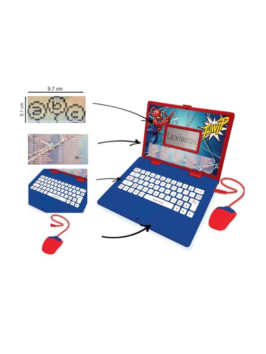 Lexibook Spider-Man Bilingual Educational Laptop صورة ثانوية