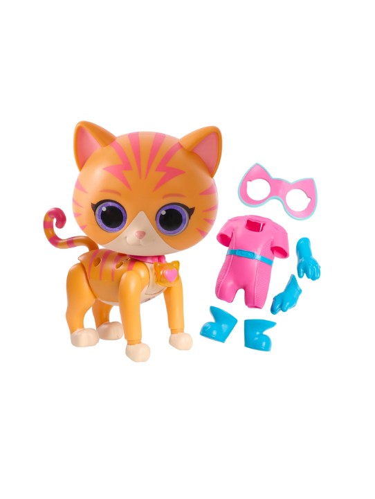SuperKitties Cat-Tastic Transforming Ginny Lights and Sounds Figure, Kids Toys for Ages 3 Up