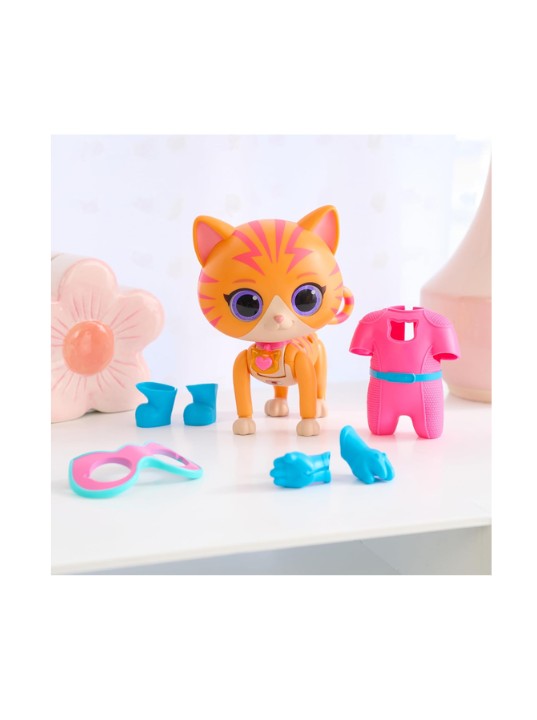 SuperKitties Cat-Tastic Transforming Ginny Lights and Sounds Figure, Kids Toys for Ages 3 Up