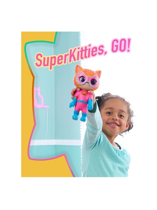 SuperKitties Cat-Tastic Transforming Ginny Lights and Sounds Figure, Kids Toys for Ages 3 Up
