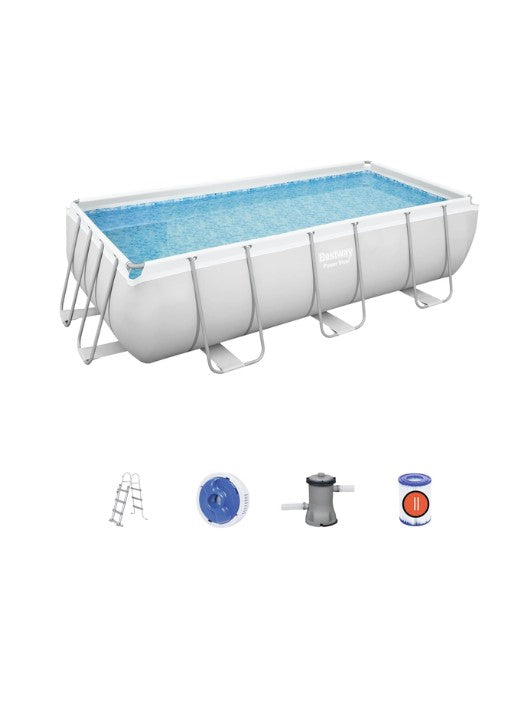 Bestway Power Steel Rectangular 4 Meter Swimming Pool -  404 x 201 x 100 cm Main image