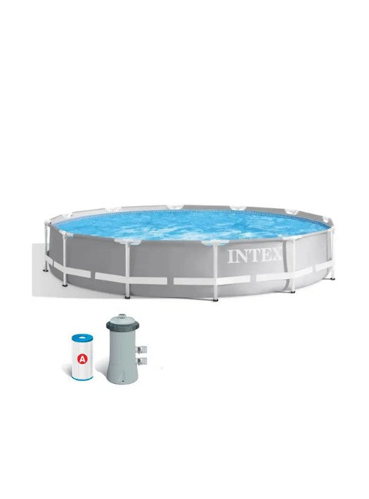 INTEX PRISM FRAMEPOOL W/PUMP (366 × 76 cm) – 26712
