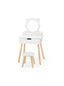 VIGA Wooden Dressing Table 44711 for Kids – Vanity Table with Mirror, Stool & Storage Drawer, Pretend Play Beauty Set for Girls Age 3+