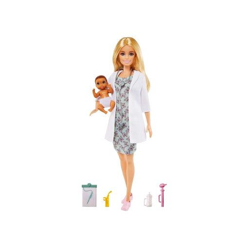 Barbie Baby Doctor Doll Playset – Blonde Doll, Infant Doll & Doctor Accessories
