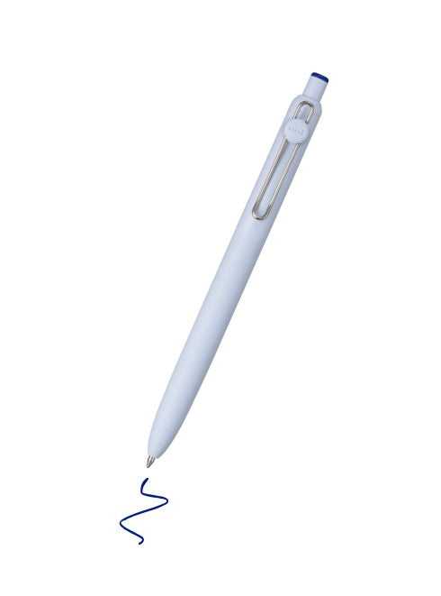 Uniball Zento Rollerball Pen, 0.7mm Fine, Water-Based Blue Ink, Linen Barrel, Pack of 1